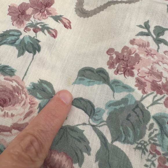 Vintage King Size Pillowcases Croscil Floral Ruffles Lace 1980s USA Pink Cream - Picture 6 of 9